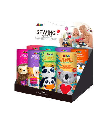 Kit de Costura My First Doll 8 Pz en 4 Diseños con Exhibidor Avenir