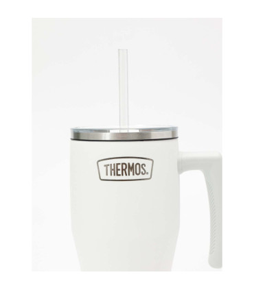 Taza Térmica con Asa y Sorbete Thermos Classic 850 ml Blanco