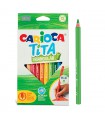 Lápices Tita Triangular de Colores Carioca x 12