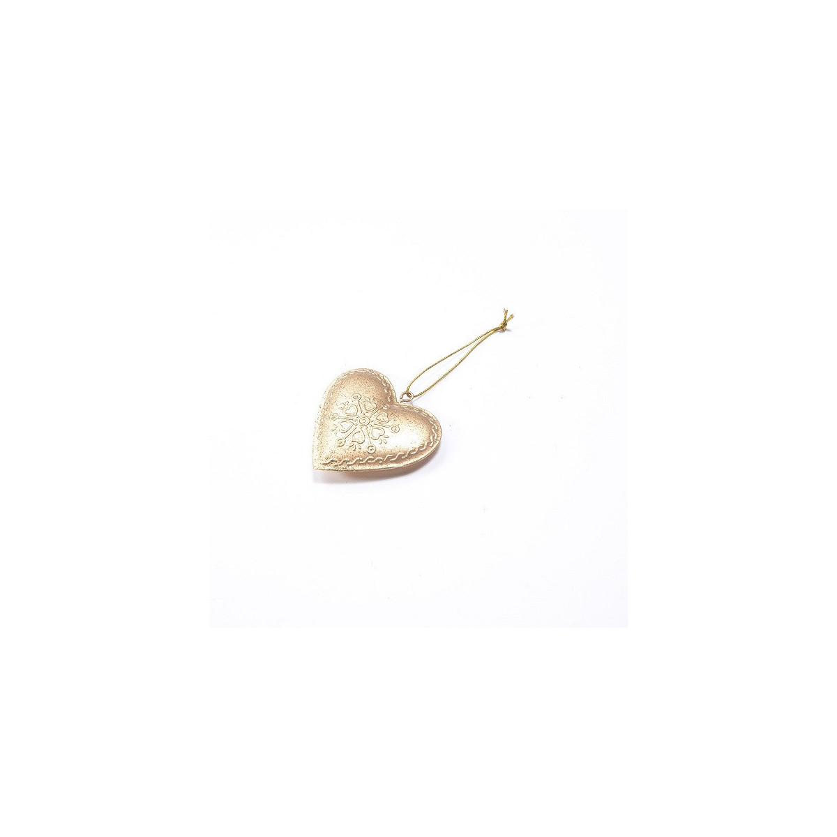 Adorno de Navidad de Metal Dorado 8 cm x 4 Alparamis