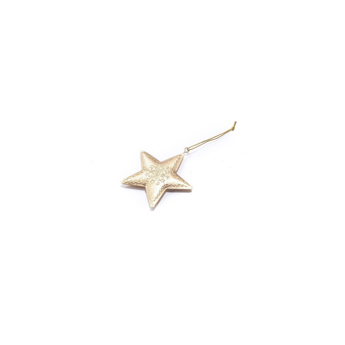 Adorno de Navidad de Metal Dorado 8 cm x 4 Alparamis