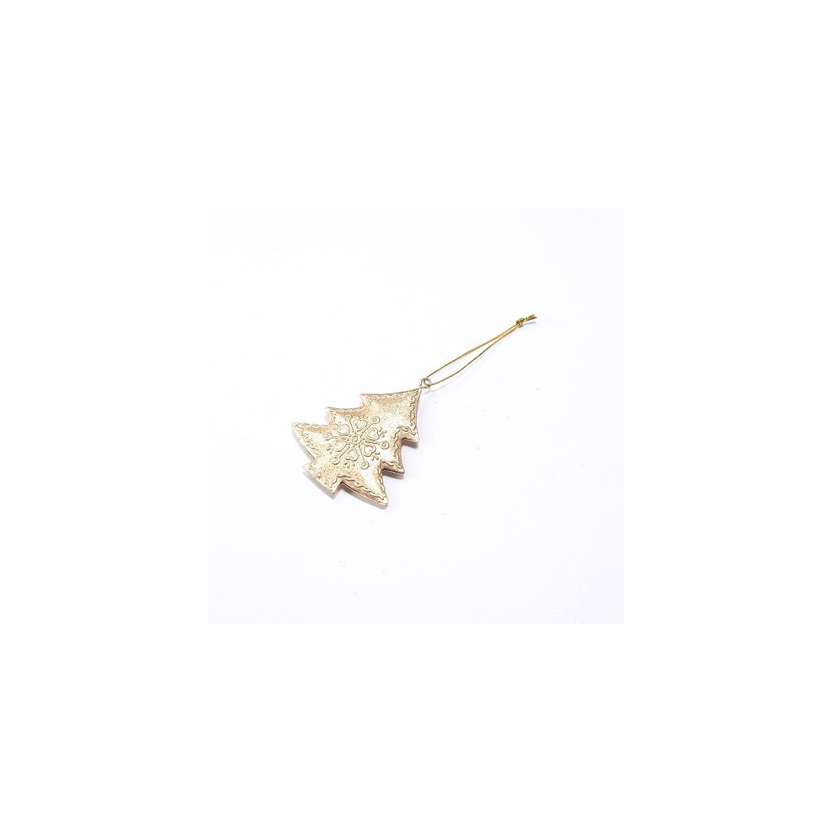 Adorno de Navidad de Metal Dorado 8 cm x 4 Alparamis
