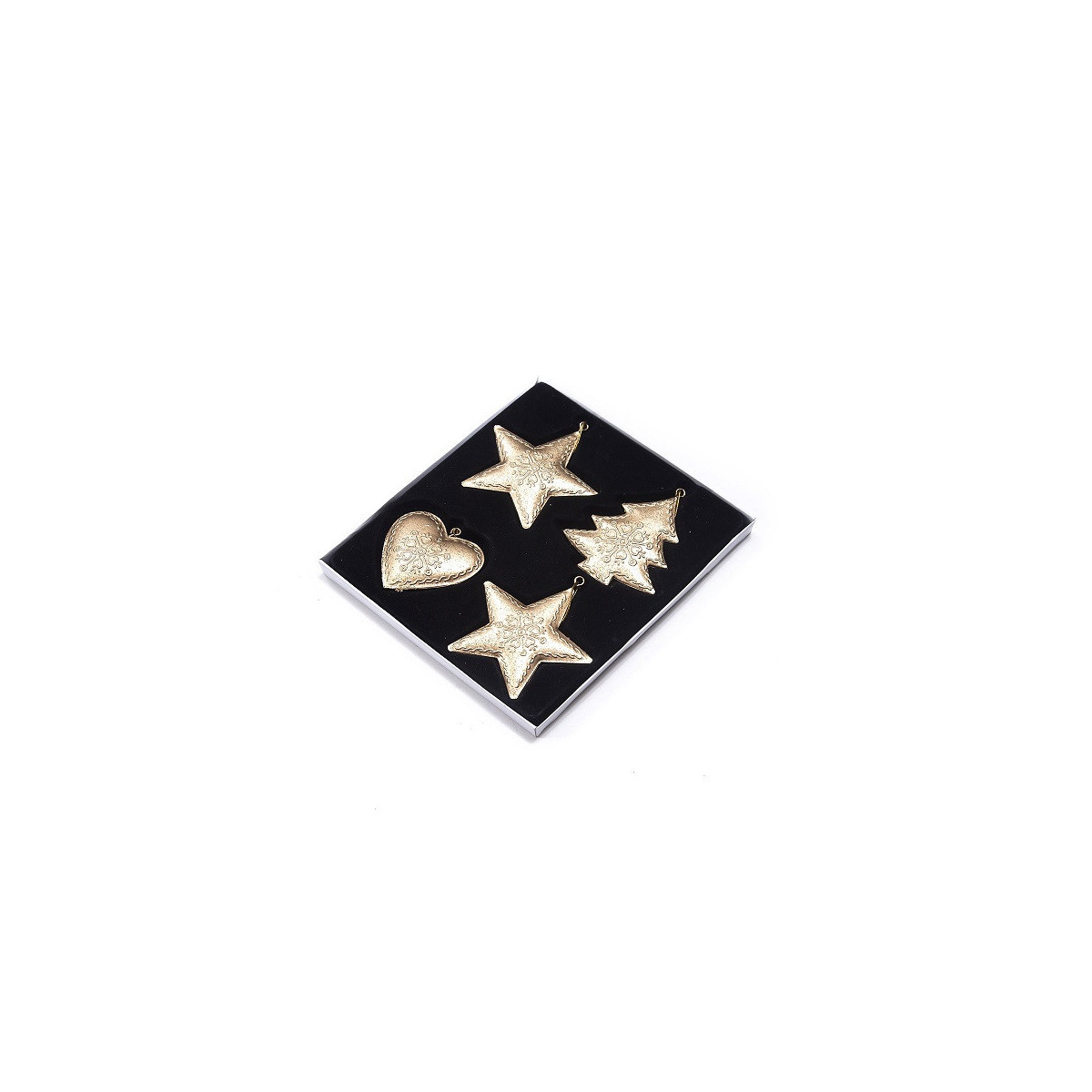Adorno de Navidad de Metal Dorado 8 cm x 4 Alparamis
