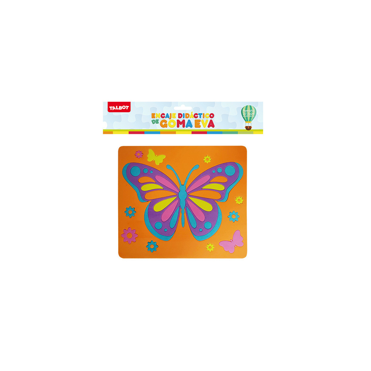 Juego de Encastre de Goma Eva Mariposa 27x24 cm