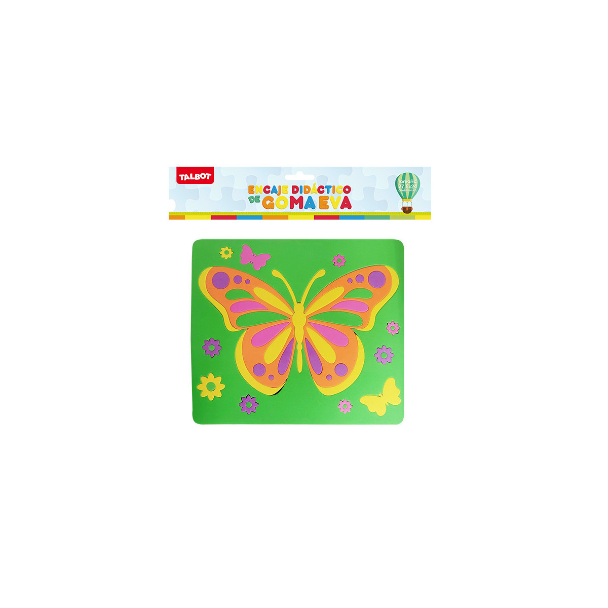 Juego de Encastre de Goma Eva Mariposa 27x24 cm
