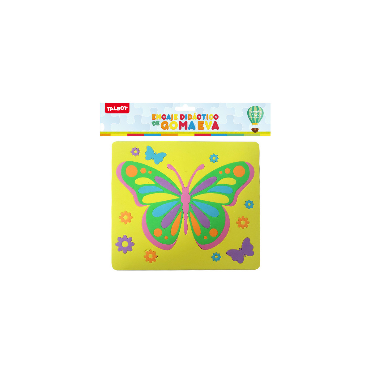 Juego de Encastre de Goma Eva Mariposa 27x24 cm