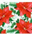 Servilletas 24 x 24 cm Floral Xmas
