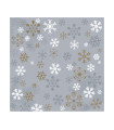 Servilletas 33 x 33 cm Traditional Snow Grey Xmas