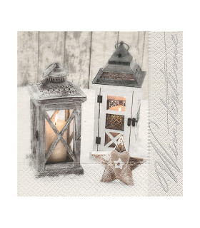 Servilleta 33X33 Wooden Lanterns Xmas