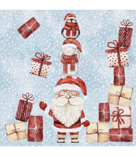 Servilletas 33 x 33 cm Santa Helpers Xmas