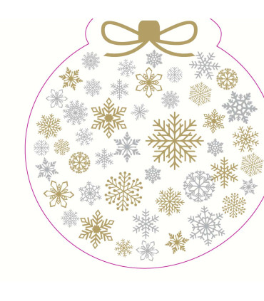 Servilletas 33 x 33 cm Silhouette Snowflake Bauble Xmas