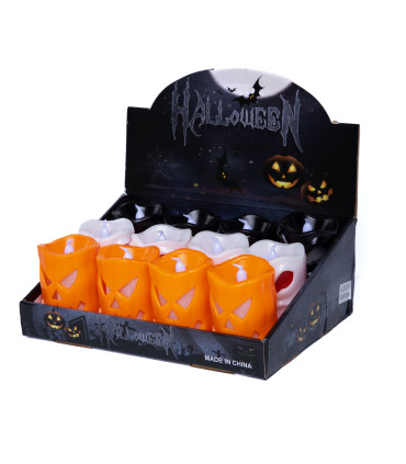 Vela LED a Pilas de Calavera Halloween Alparamis