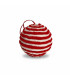 Bola Navideña de Peluche Rayas Rojas y Blancas 10 cm Alparamis