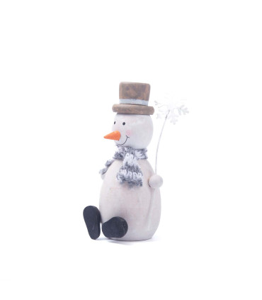 Adorno Figura de Navidad Sentada 13 cm Natural Alparamis