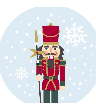 Servilletas Troqueladas 33 x 33 cm Silhouette Snowy Nutcraker Xmas