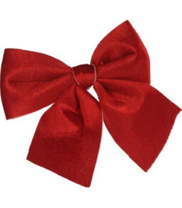 Set de 2 Moños de Terciopelo Rojo 13 cm Alparamis