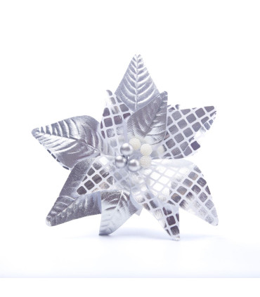 Adorno Estrella Federal Plateada 23 cm Alparamis A24-3949S