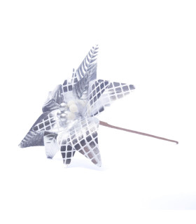 Adorno Estrella Federal Plateada 23 cm Alparamis A24-3949S