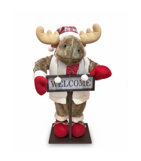 Figura de Reno con Cartel 90 cm Alparamis