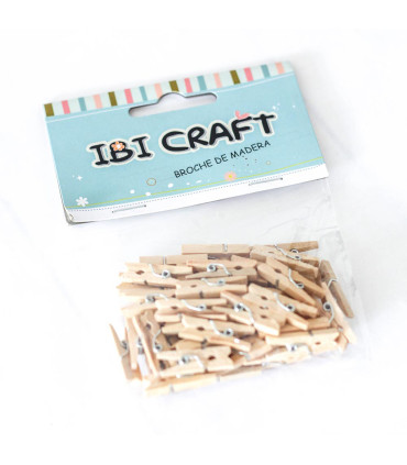 Broches de Madera de 25 mm x 50 unidades Ibicraft