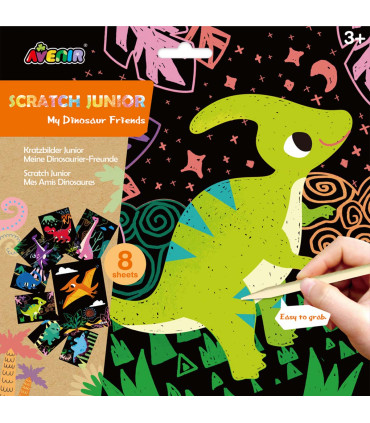 Scratch Junior 20 Pz en 4 Diseños con Exhibidor Avenir