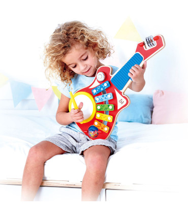Guitarra 6 en 1 Hape Instrumento Musical de Juguete