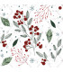 Servilletas 33 x 33 cm Festive Florals Xmas