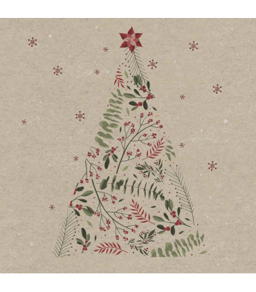 Servilletas 33 x 33 cm Naturals Graceful Pine Xmas