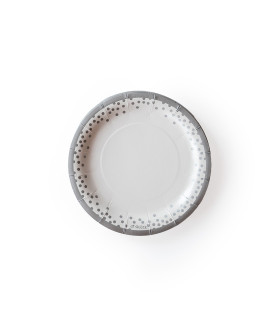 12 Paquetes De 6 Platos Navidad Plateados