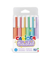 Resaltadores Colores Pastel Carioca x 6