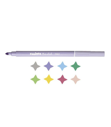Marcadores Colores Pastel Carioca x 8