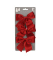 Set de 3 Moños de Terciopelo Rojo 10 cm Alparamis