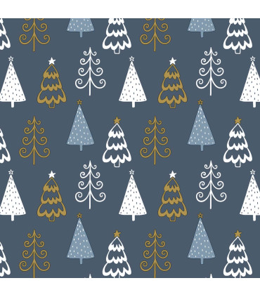 Servilletas 24 x 24 cm Fun Tree Blue Xmas