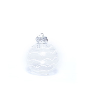 Bola Plástica Con Detalles Blancos 8 Cm  Alparamis