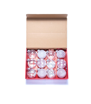 Bola Plástica Con Detalles Blancos 8 Cm  Alparamis