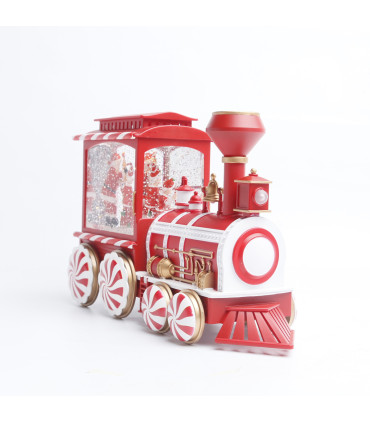 Adorno de Tren Candy con Santa con LED 31 x 19 cm Alparamis