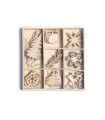 Set de 40 Adornos de Madera en Caja Alparamis