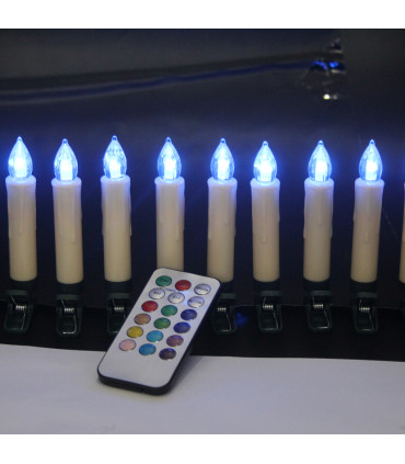 Set de 10 Velas LED con Funciones Color 6 cm Alparamis