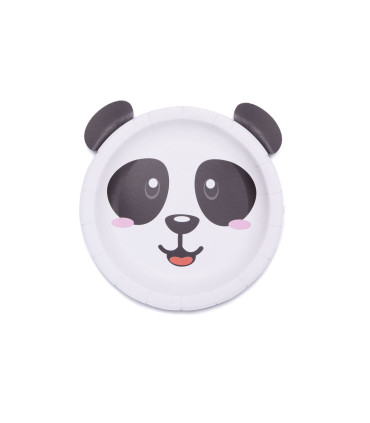 Plato de Cartón Animalitos Panda x 6