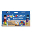 Marcadores Acrylic Punta Pincel Carioca x 18