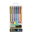 Bolígrafos de Colores Metálicos Carioca Fiorella x 6