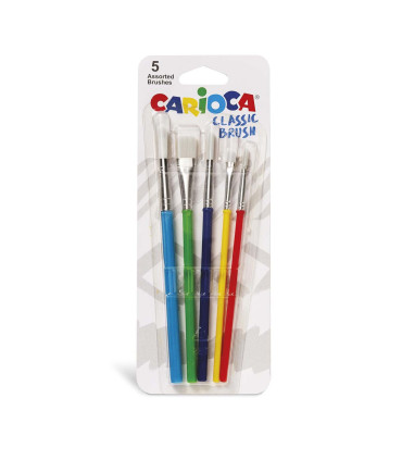 Pinceles Escolares Carioca Brush x 5