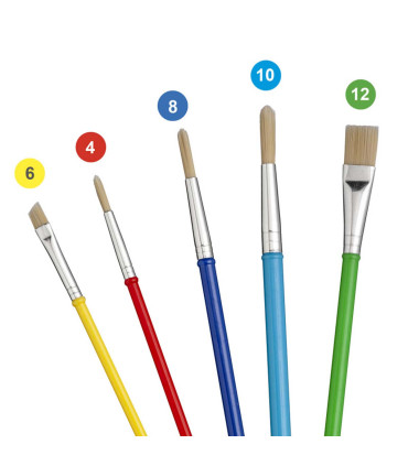 Pinceles Escolares Carioca Brush x 5