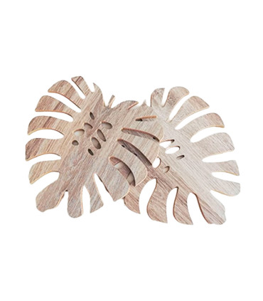 Posafuentes Hoja Monstera 20 cm x 2