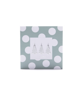 Tarjetas Stamping Rayas y Lunares Verdes - PACK x 12