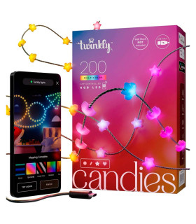 200 Luces LED Decorativas Inteligentes Candies Stars RGB USBC Twinkly