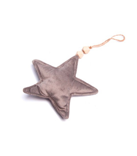 Adornos Navideños Colgantes de Tela 17 cm x 2 Gris Alparamis