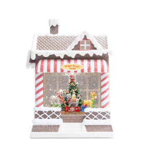 Adorno de Casita de Jengibre con LED 25 cm Alparamis