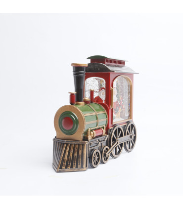 Adorno de Tren con Santa con LED 24 x 19 cm Alparamis
