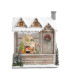 Adorno de Cabaña de Santa con LED 23 cm Alparamis
